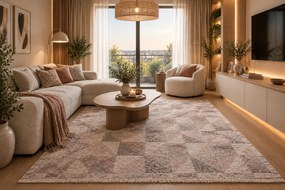Koberec Benita 654 GREEN/CREAM rozmery koberec: 120x170 cm