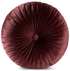 Dekorstudio Dekoratívny okrúhly vankúš VELVET - bordový