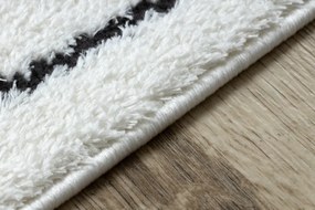 Dywany Łuszczów, Kusový koberec Mode 8587 geometric cream/black, 160x220, béžová, chodba / predsieň