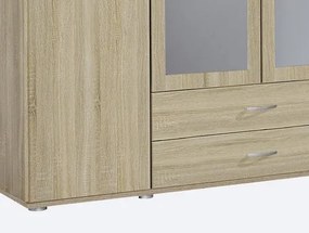 Šatníková skriňa Twin, dub sonoma