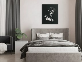 drevko Drevený obraz Ježiš s tŕňovou korunou Rozmer obrazu: 40,5 x 32,5 cm, Farba dekorácie: Čierna