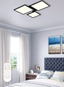 TOP-LIGHT MERKUR H C RC LED stropné svietidlo, 50 W, diaľkové ovládanie, štvorcový tvar, biela farba