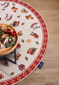 Villeroy & Boch, Kusový koberec Villeroy & Boch Toy's delight s potlačou 106192 Red, Multicolor kruh, 150x150 (priemer) kruh, červená, obývacia izba