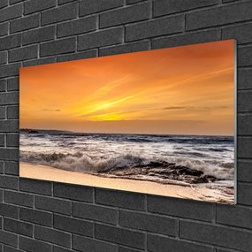 Skleneny obraz More slnko vlny krajina 120x60 cm