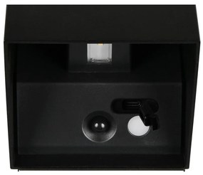 LED nástenné vonkajšie svietidlo so senzorom pohybu na USB (výška 10 cm) Genie – Trio