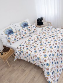 Bavlnené obliečky Renforcé - Havraspár biele 140 × 200 cm, 70 x 90 cm