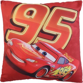 Obojstranný vankúš Autá - Blesk McQueen a Jackson Storm - 40 x 40 cm