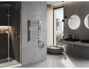 Mexen Uran, elektrické vykurovacie teleso 800x500 mm + vykurovacia tyč 300 W, chrómová, W105-0800-500-2300-01