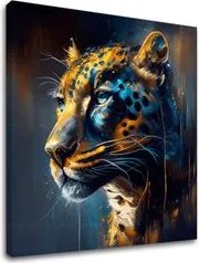 Dekoratívna maľba na plátne - PREMIUM ART - Jaguar's Grace in the Wild