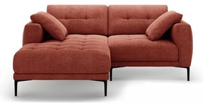 Rohová pohovka v tehlovej farbe (ľavý roh/s leňoškou) Bemy – Micadoni