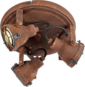 Inteligentné stropné svietidlo hrdzavo hnedé vrátane 3 WiFi GU10 - Sorra