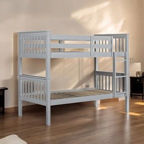 Poschodová posteľ Malmo, 200x90x163 cm Sivá