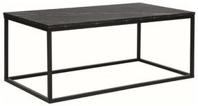 Konferenčný stolík s doskou v dekore mramor ROSSI A 110x60 čierny