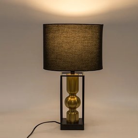 Stolná lampa 1xE27/40W/230V čierna/zlatá