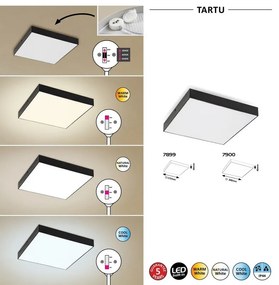 Rabalux LED vonkajšie stropné svietidlo TARTU 18W | 1800lm | 2800-6000K CCT | IP44 - čierna