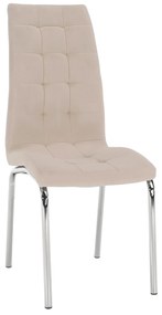 Kondela Jedálenská stolička, béžová Dulux Velvet látka/chróm, GERDA NEW 70803