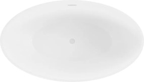 Mexen Nike, voľne stojaca vaňa 175 x 100 cm, biela-čierna, biely prepad, 54071751075-20