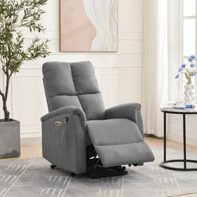 Polohovacie kreslo sivý, elektrické TV-929 GREY2