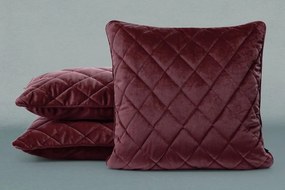 Dekorstudio Dekoračná obliečka na vankúš VELVET27 v bordovej farbe