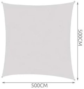 Tieniaca plachta štvorec 5m 10188 sivá 200g/m