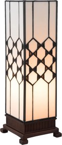 Stolná lampa Tiffany Roof - 12*12*36 cm E14 / max. 25 Watt