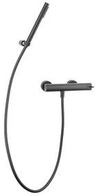 Sprchová batéria Paffoni Light so sprchovacím setom 150 mm čierna LIG168DNO