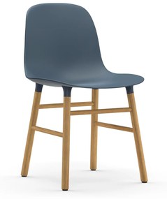 Stolička Form Chair – modrá/dub