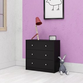 Čierna komoda Tvilum May, 72 x 68 cm