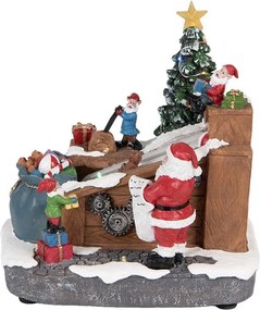Hracie vianočné dekorácie s LED svetielkami Santa Claus - 20*16*20 cm / 3xAA
