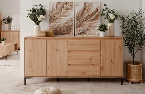 Široká komoda Korsika, dub artisan