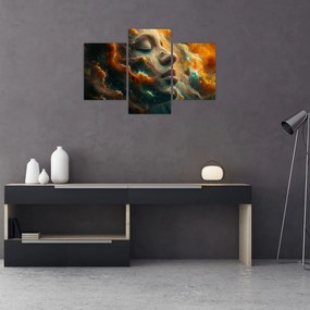 Obraz - Tvár vo vesmíre (90x60 cm)