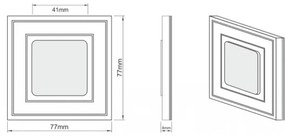 LDST KE-01-B-BZ8 - LED schodiskové svietidlo KELLY 8xLED/1,2W/230V biela 6500K