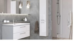 Cersanit Lara Como, závesná skrinka Lara a keramické umývadlo Como 100cm, biela, S801-191-DSM