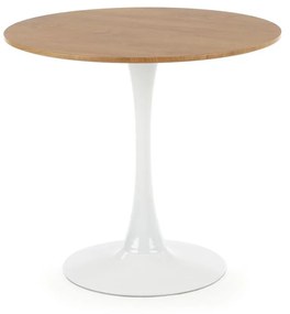Okrúhly jedálenský stôl Sting - dub zlatý / biela