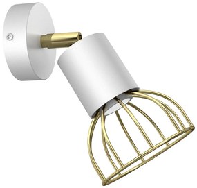 Nástenné bodové svietidlo DANTE 1xGU10/25W/230V biela/zlatá