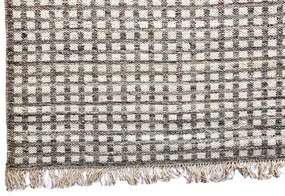 Diamond Carpets India, Ručne viazaný kusový koberec Check DESP HL49, 80x150, šedá, obývacia izba
