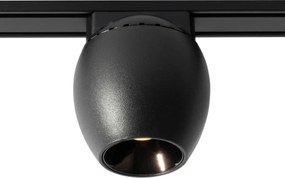 Moderné čierne bodové svetlo pre 1-fázový koľajnicový systém 6W 3000K - Magnetic Zagaye