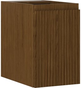 Mexen Rivel, kúpeľňová skrinka 30 cm, 1 dvierka, drážkovaná, orech, 91A21-03047-1-BF86
