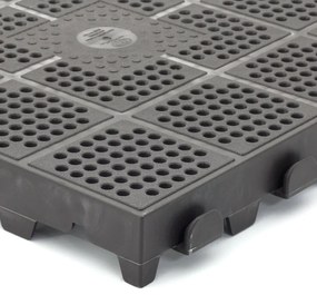 Plastová dierovaná dlažba Linea Combi 40 x 40 x 4,8  cm, tmavo hnedá