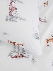 Vianočné bavlnené obliečky Renforcé - Zimný les