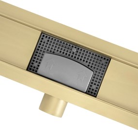 Rea Neox, nerezový odtokový žľab 50 cm, zlatá matná, REA-G4891