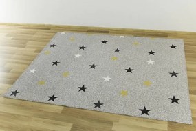 Detský koberec  Stars 09 Mix hviezdičky sivý / viacfarebný