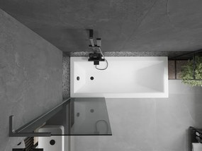 Mexen Next L, 1-krídlová vaňová zástena 60 x 150 cm, 6mm šedé sklo, grafitový profil, 895-060-000-03-40-95