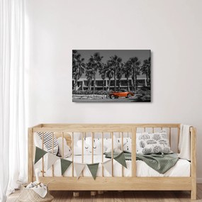 Obraz - Retro červené auto (90x60 cm)