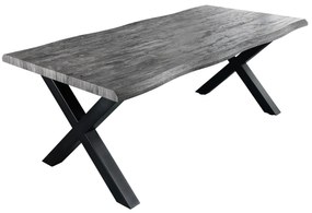 Jedálenský stôl Divoký 160cm sivý lipový divoký dub 50mm