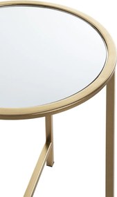 Okrúhly odkladací stolík Lagos 39 cm, zlatý