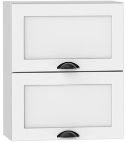 Kuchynská skrinka Adele W60grf/2 Biely hrášok/Biely