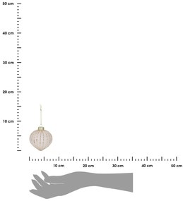 Sada 12 ks skleněných vánočních baněk CHRUMKI stříbrná/zlatá