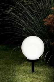 LED solárna lampa LED/1,2V 6500K 200 mAh pr. 25 cm IP44 biela/čierna