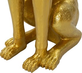 Dekoratívna socha Dog Pit s podnosom 91 cm zlatá